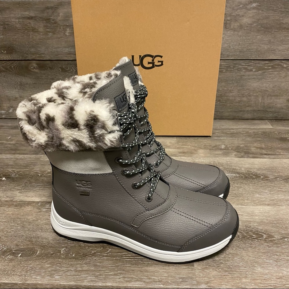 UGG | Zaylee Leopard Snow Boots In Charcoal Grey NEW With Box Size 11